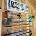 Garden Tool Organizer Rack - Stud Mounted
